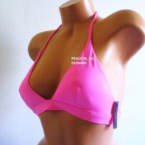 VICTORIA SECRET Swim Triangle Push Up Bikini Top Medium Hot Pink Removable pad
